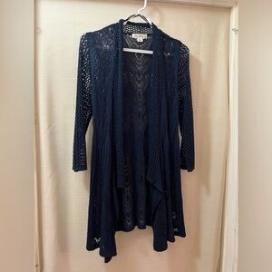 ⚫️ BOGO Vintage open front knitted long cardigan size small